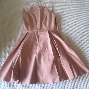 Light pink fit and flare dress